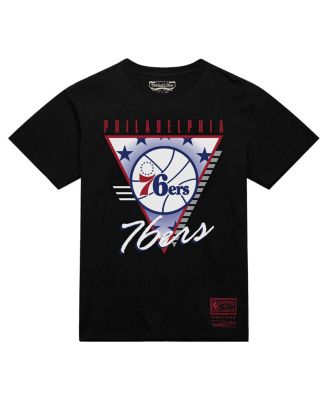 Men's Black Philadelphia 76ers Worldwide Collection Tri-Logo T-Shirt