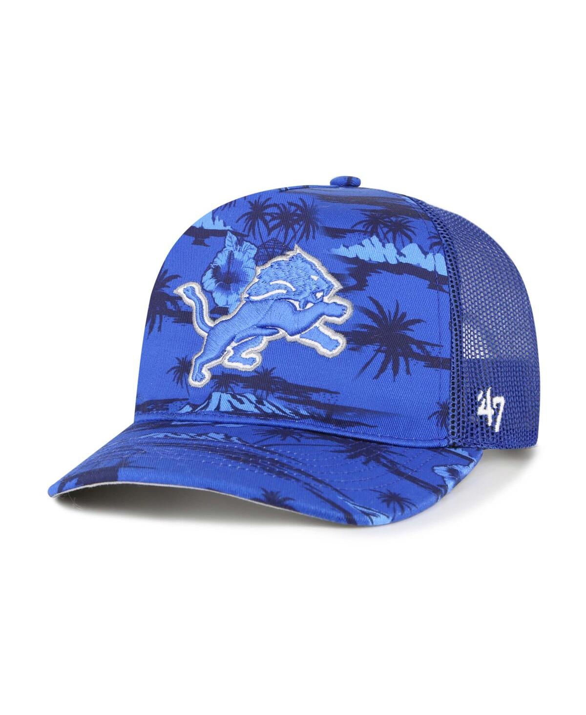 Men's Blue Detroit Lions Fiji Trucker Adjustable Hat - Blue