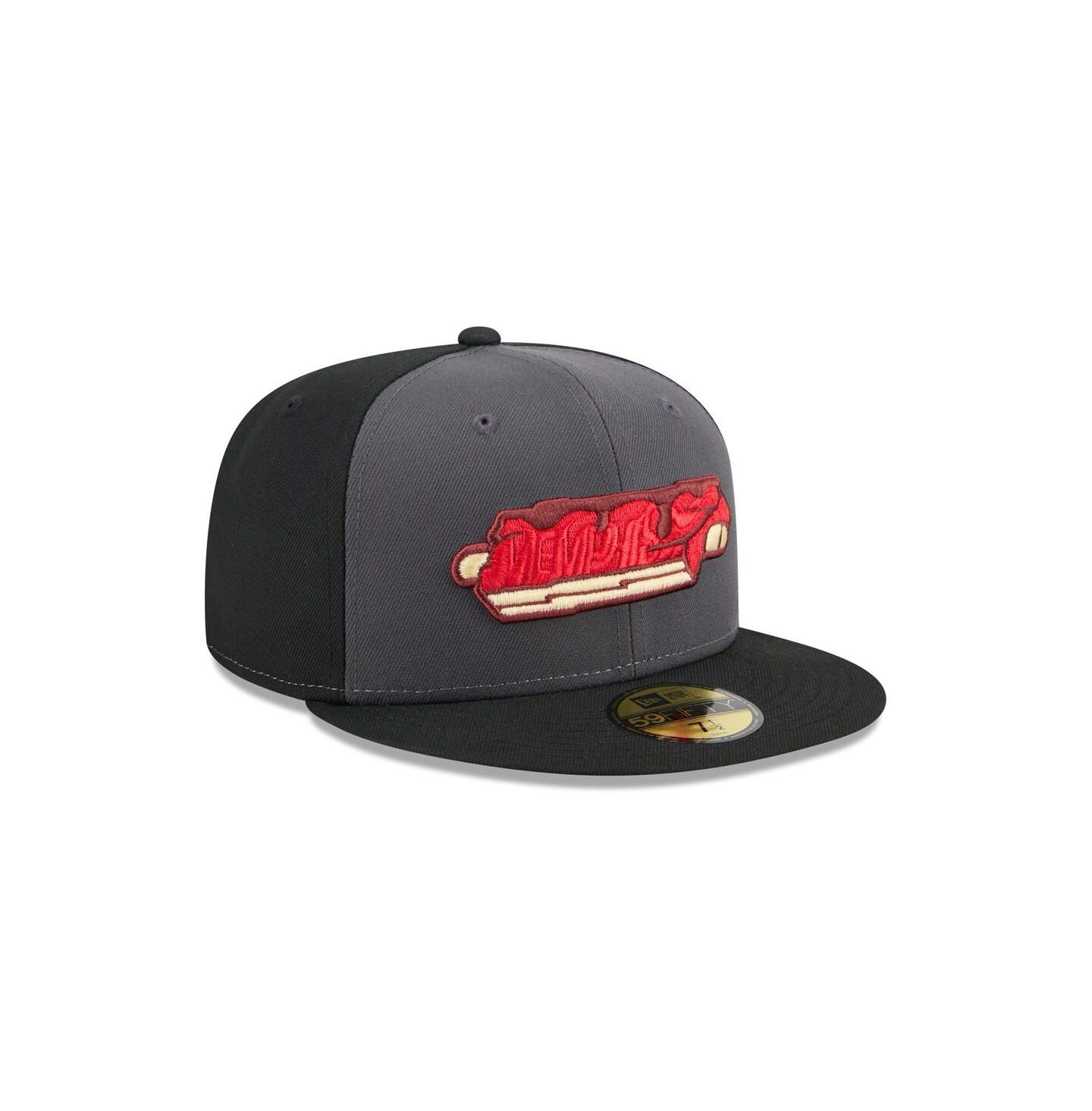 Мужская кепка New Era Gray Memphis Redbirds Theme Nights 59FIFTY Fitted Hat — фото 4