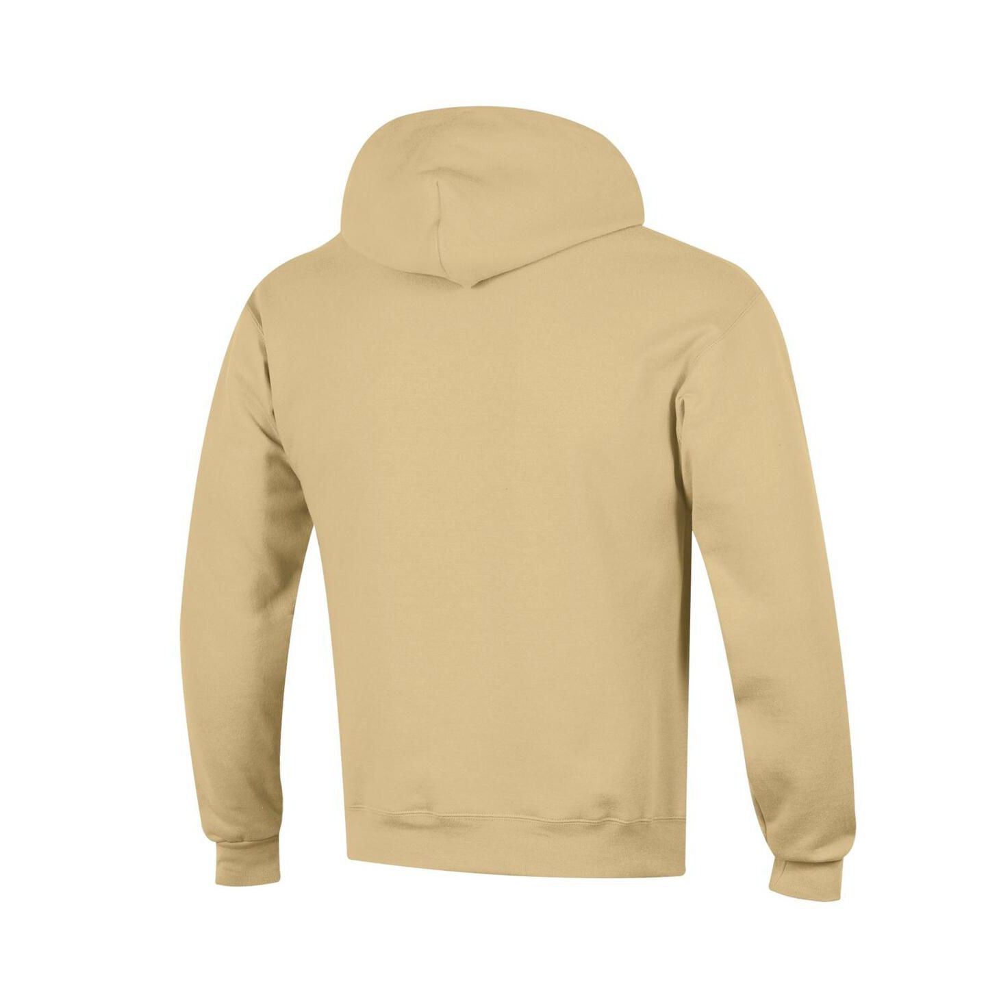 Мужское худи Champion Navy Notre Dame Fighting Irish Arched Logo Fleece Pullover, цвет: Золотой — фото 3