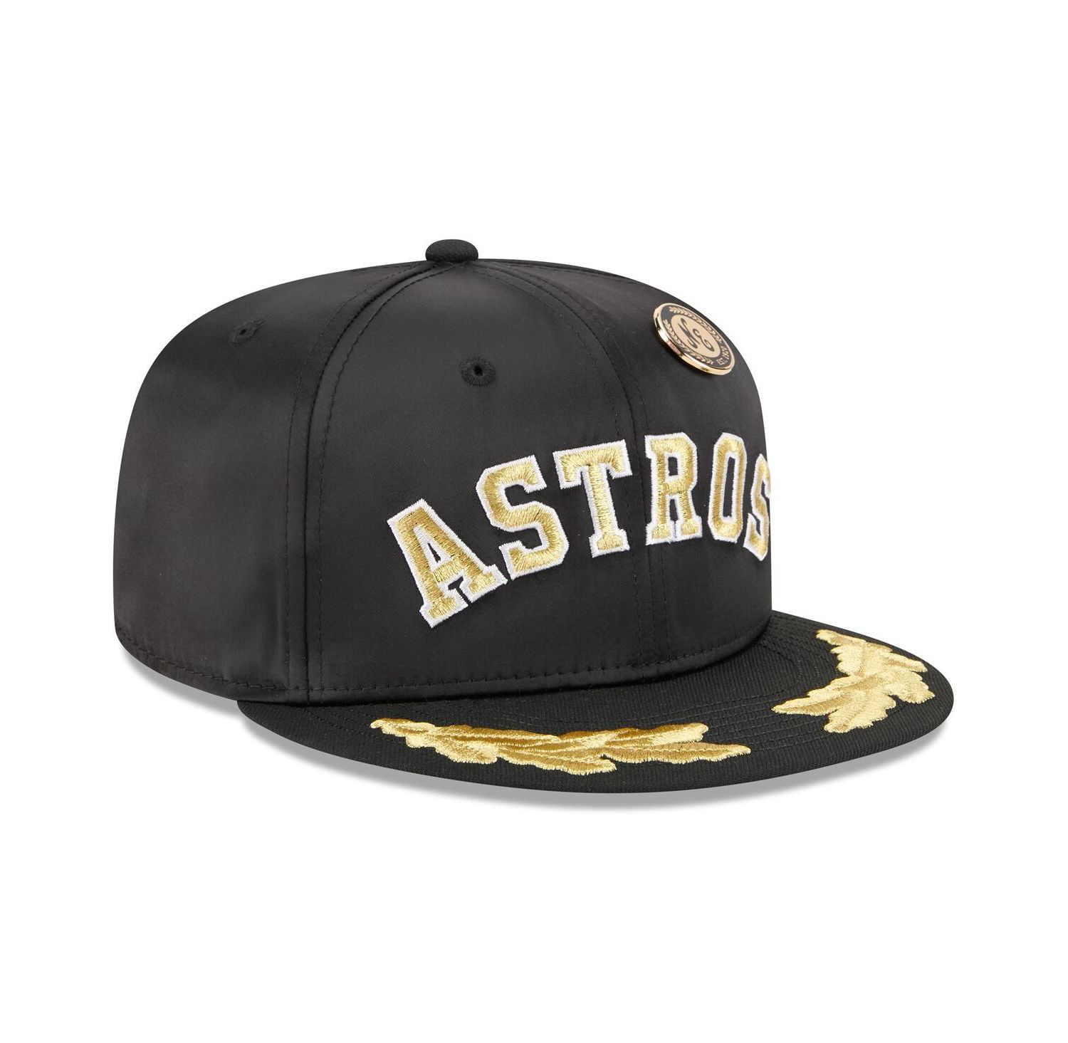 Men's Black Houston Astros 2025 59FIFTY Day Gold Leaf 59FIFTY Fitted Hat