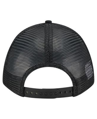 Men's Black Athletics City Initial 9FORTY A-Frame M-Crown Adjustable Trucker Hat