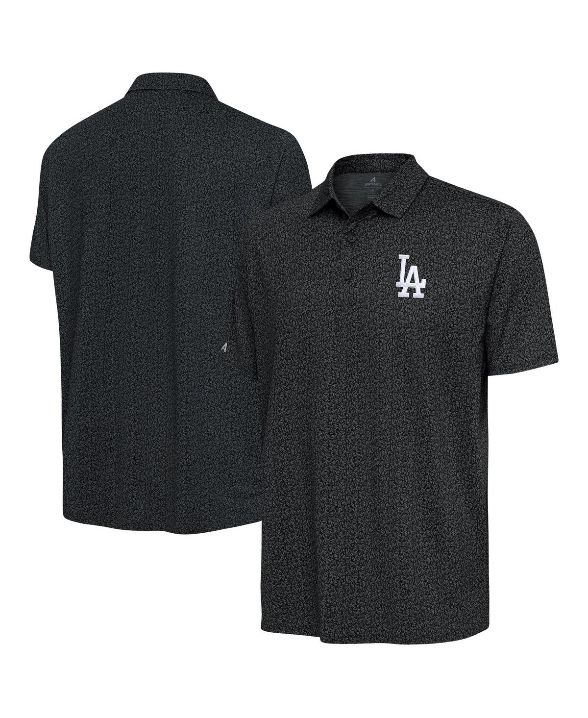 Men's Black Los Angeles Dodgers Blooming Polo Shirt - Black