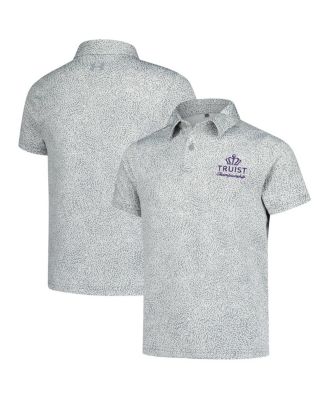 Under Armour - Big Boys and Girls Gray Truist ship Blade Print Polo Shirt