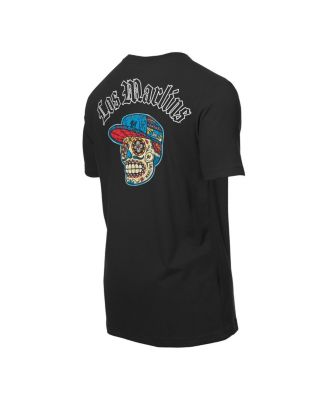 Men's Black Miami Marlins Sugar Skulls T-Shirt