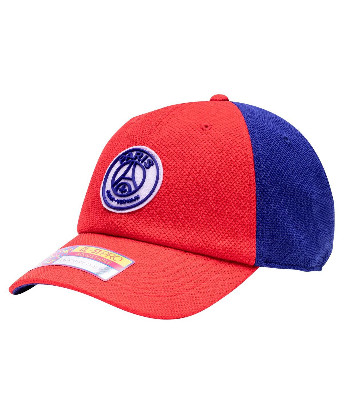 Fan Men's Ink Red/Navy Paris Saint-Germain Striker Adjustable Hat - Red, Navy