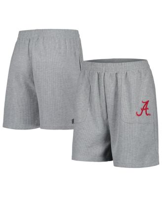 Hype And Vice - Women's Heather Gray Alabama Crimson Tide Pocket Hit Grand Slam Waffle Shorts