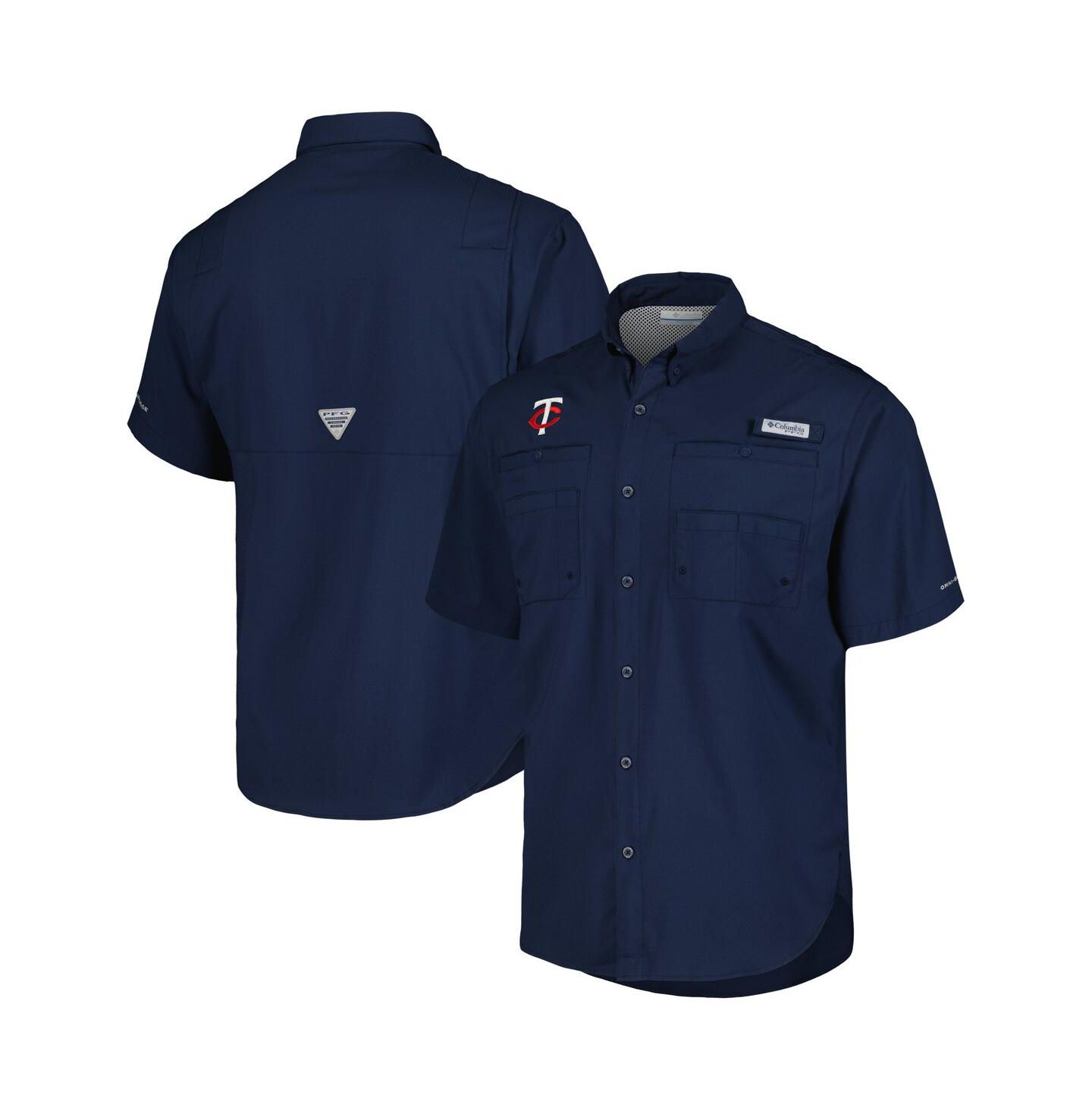 Мужская рубашка Columbia Navy Minnesota Twins Tamiami Omni-Shade Button-Down — фото 1