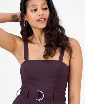 Women's Belted Mini Romper, Exclusively at Macy's
