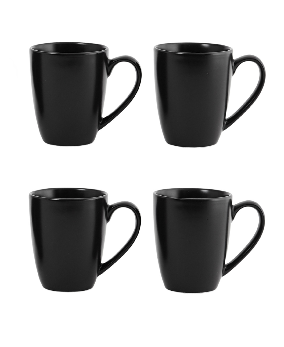 Essential Mugs, Set of 4 - Semi Matte Black