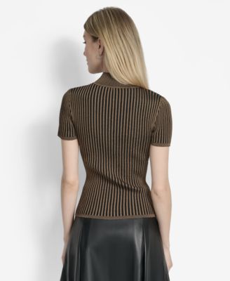 Women's Transfer Rib Mock-Neck Sweater