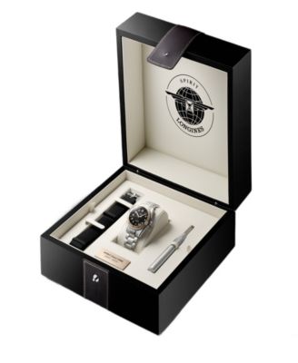 LONGINES ギフトボックス 4個セット Longines Men's Spirit Zulu Time Automatic Stainless-Steel Watch