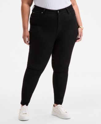Trendy Plus Size High-Rise Skinny Ankle Jeans