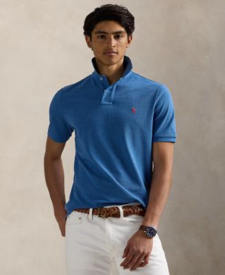 Men's Cotton Custom Slim Fit Mesh Polo Shirt