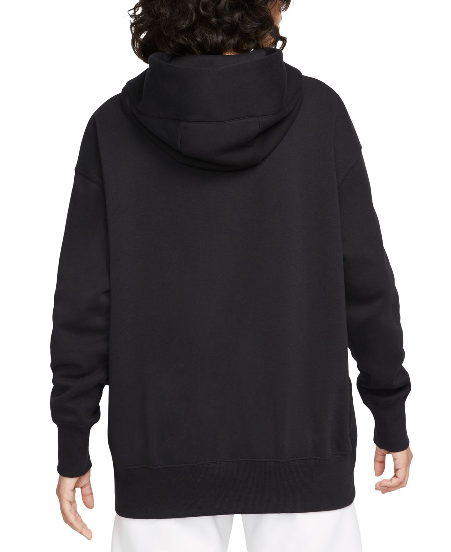 Женское худи Nike Sportswear Phoenix Fleece Oversized Pullover, цвет: Чёрный / Молочный — фото 4