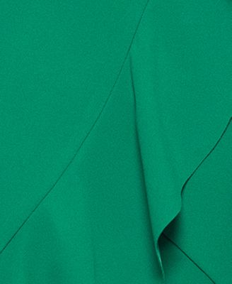 Petite Asymmetrical One-Shoulder Ruffled Midi Dress