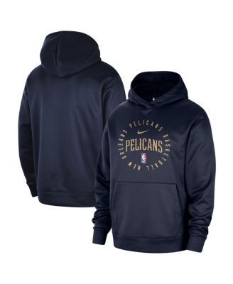 Nike - Men's Navy New Orleans Pelicans 2024/25 Spotlight On-Court Practice Performance Pullover Hoodie