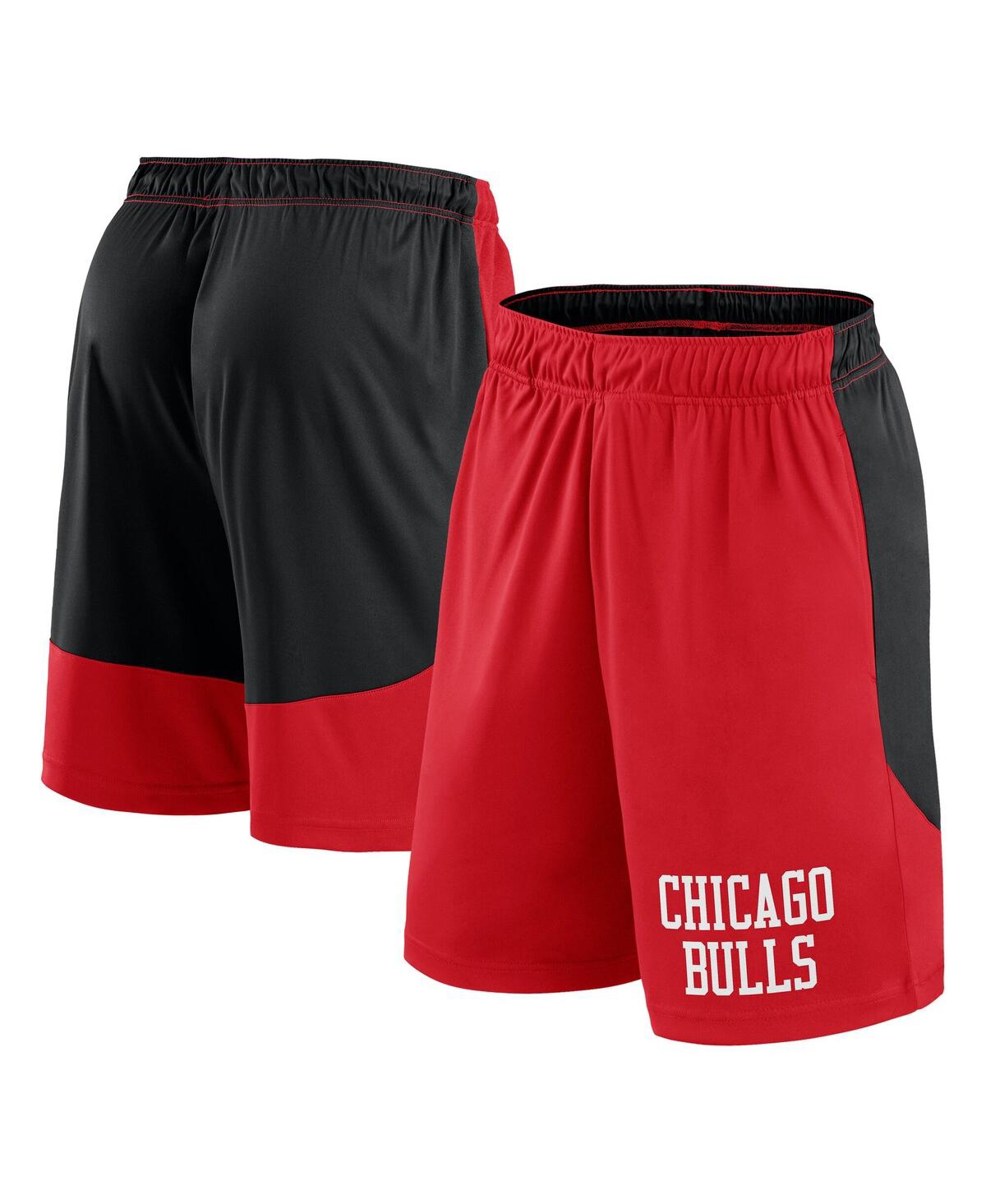 Men's Red/Black Chicago Bulls Launch Performance Shorts - Red, Black