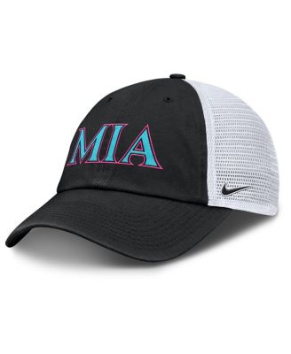 Nike - Men's and Women's Black/White Miami Marlins 2025 City Connect Trucker Adjustable Hat