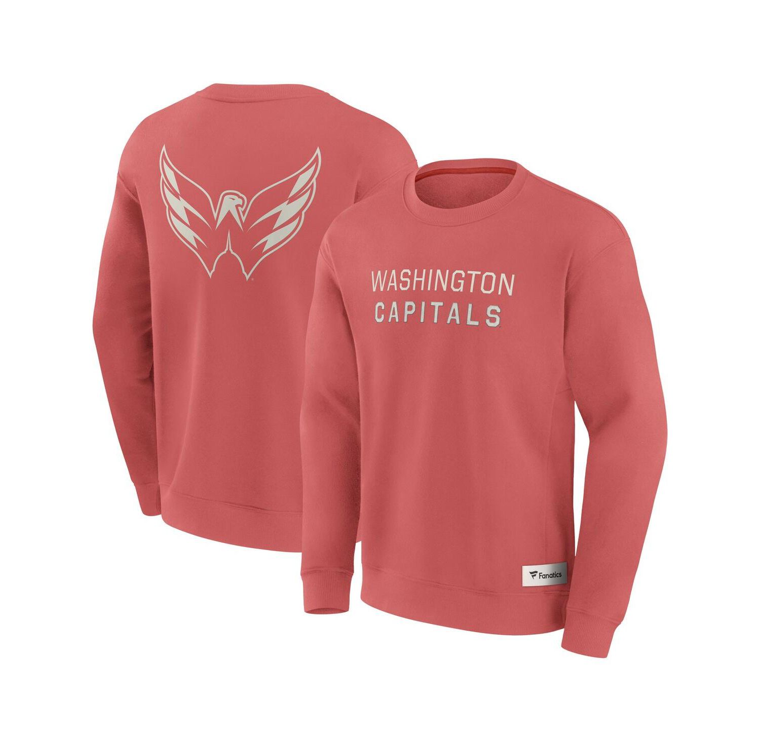 Men's Red Washington Capitals Elements Future Ground Lettering Pullover Sweatshirt