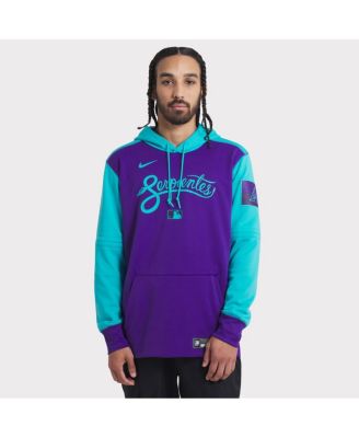 Nike - Men's Purple Arizona Diamondbacks 2025 City Connect Authentic Collection Therma Pullover Hoodie