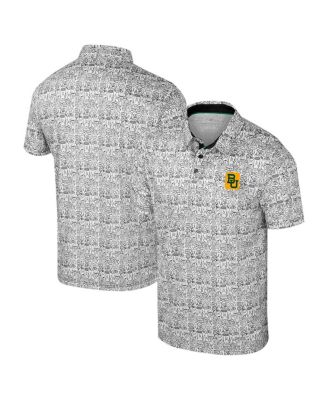 Colosseum - Men's Black Baylor Bears It's Time Allover Print Polo