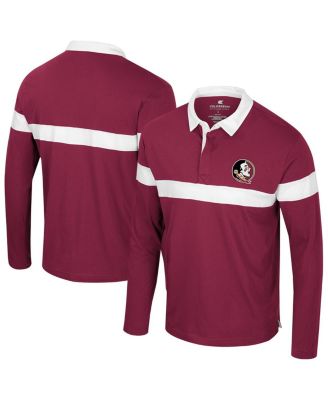 Colosseum - Men's Garnet Florida State Seminoles Too Cool For School Long Sleeve Polo Shirt
