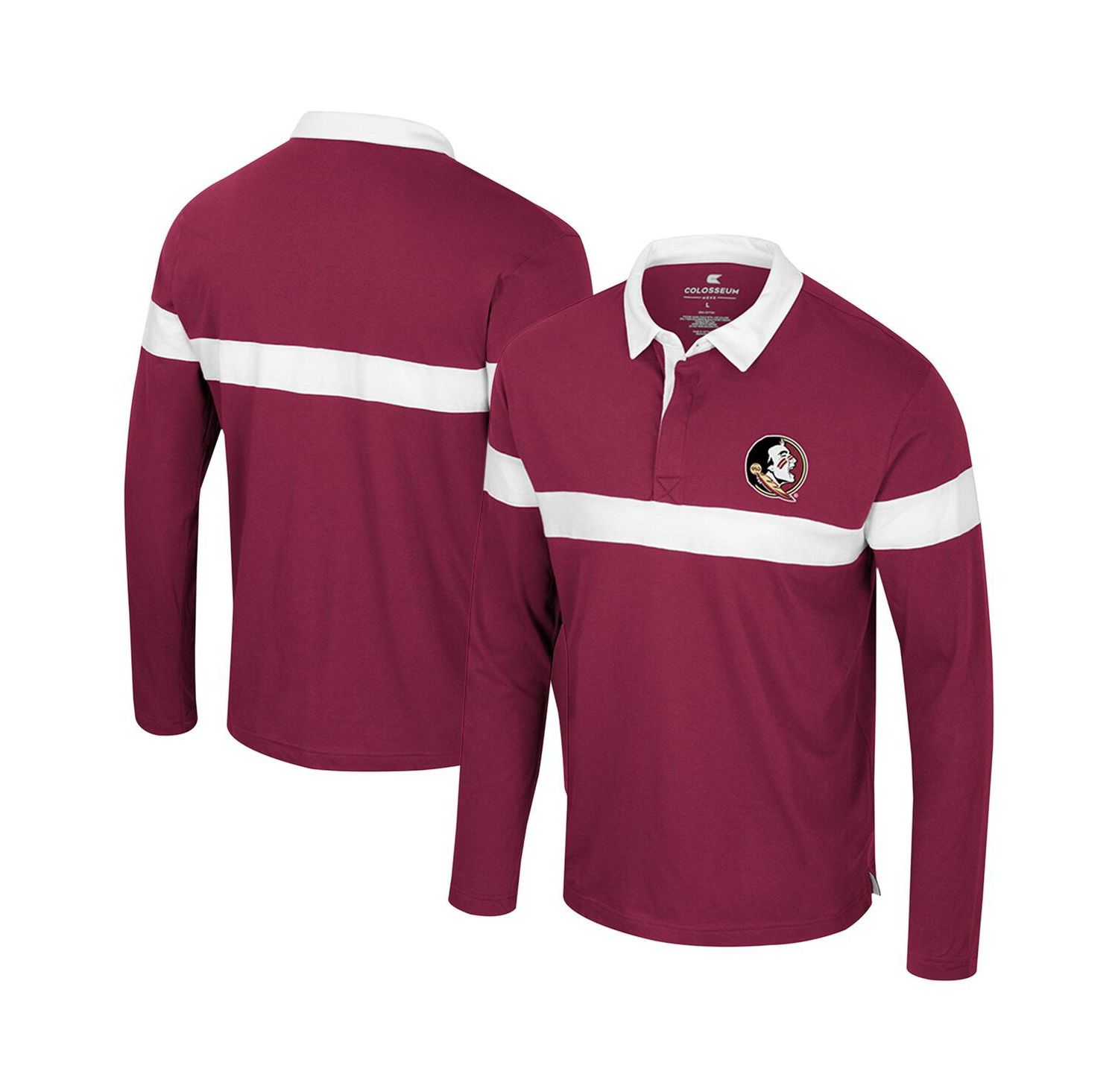 Men's Garnet Florida State Seminoles Too Cool for School Long Sleeve Polo Shirt