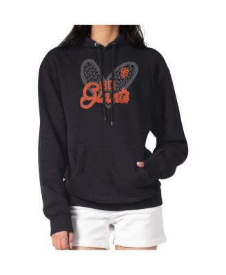 G-III 4Her by Carl Banks - Women's&nbsp;Black San Francisco Giants Leopard Heart Pullover Hoodie