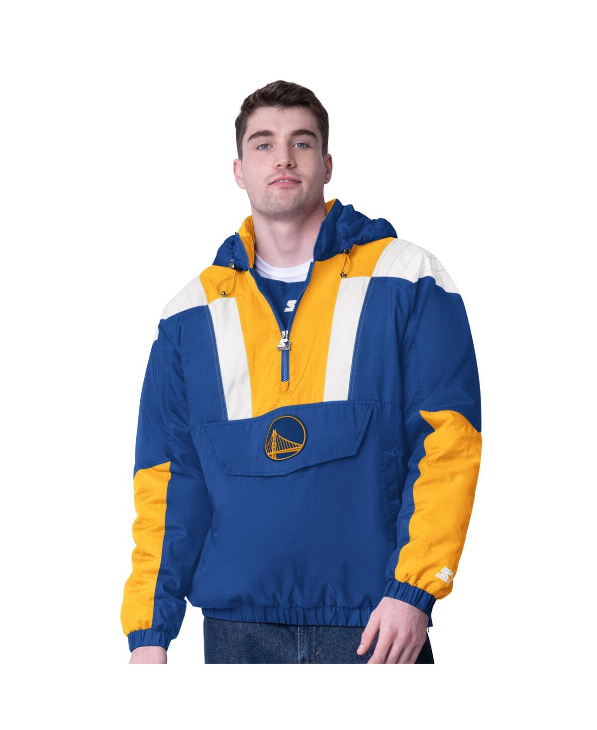 Men'sÂ Royal Golden State Warriors Charger Half-Zip Pullover Jacket - Royal