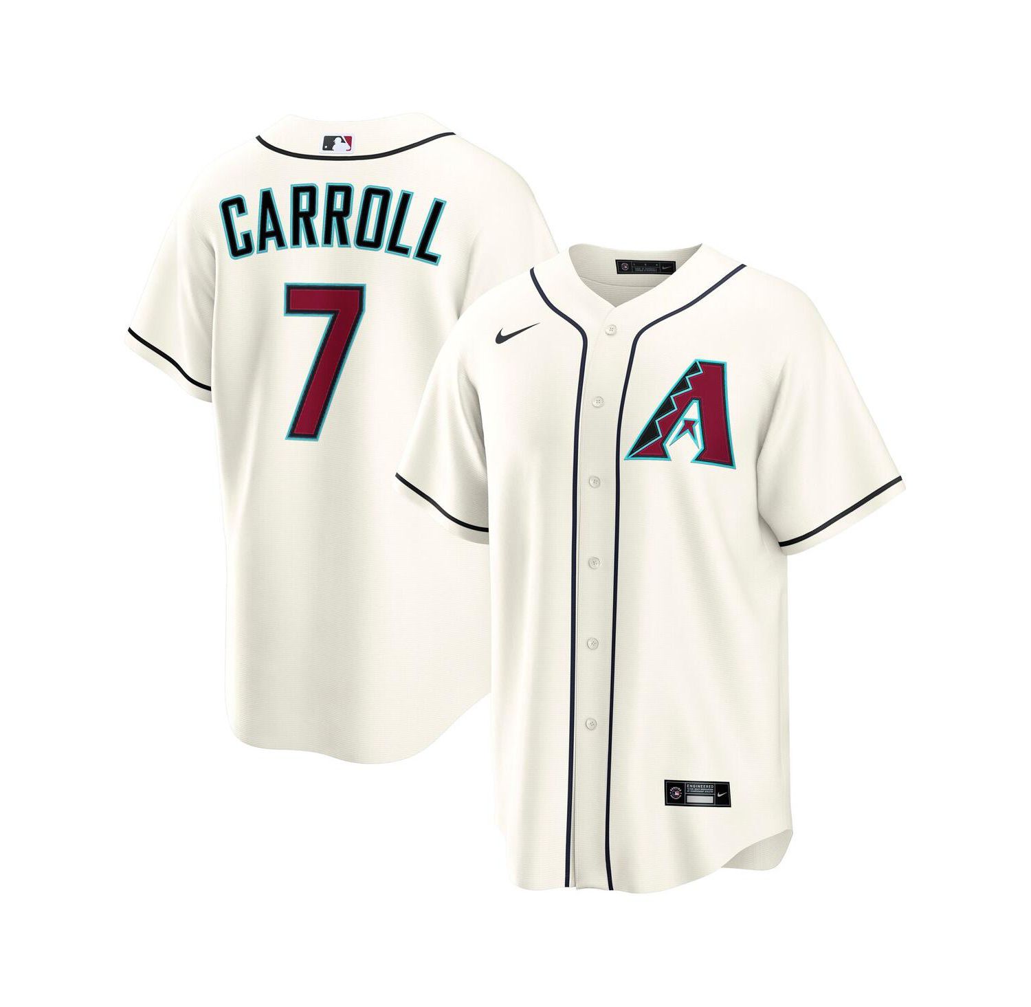 Men's Corbin Carroll Cream Arizona Diamondbacks Home Replica 2.0 Player Jersey