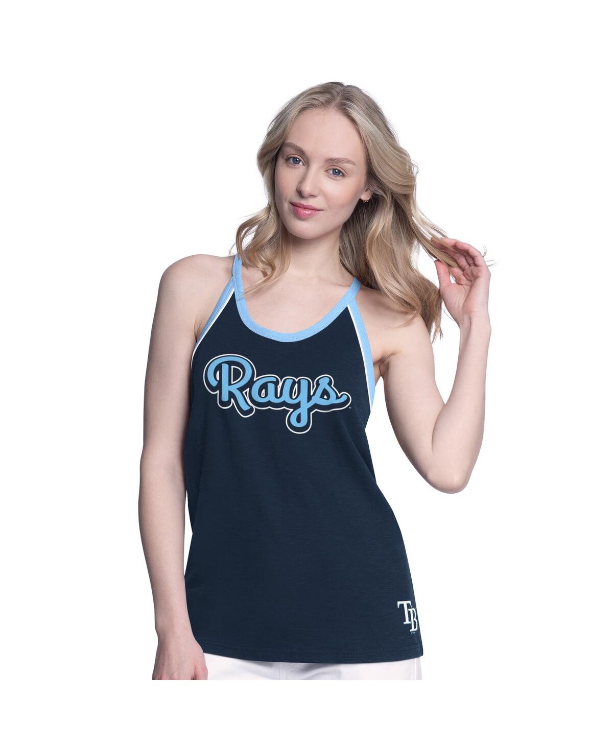 Women's Navy Tampa Bay Rays Curveball Racerback Tank Top - Navy
