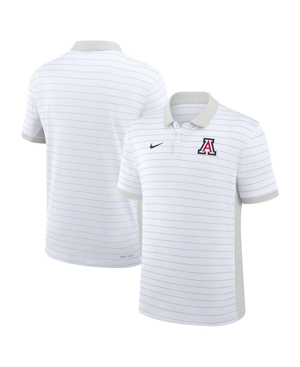 Men's White Arizona Wildcats 2025 Early Season Coaches Sideline Victory Stripe Performance Polo Shirt - White