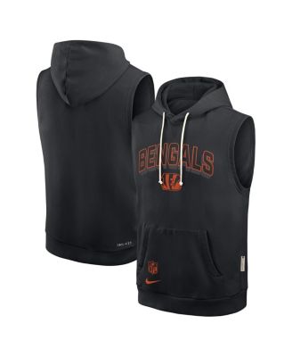 Nike - Men's Black Cincinnati Bengals Sideline Performance Sleeveless Pullover Hoodie
