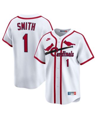 Nike - Men's Ozzie Smith White St. Louis Cardinals Throwback Cooperstown Collection Limited Jersey