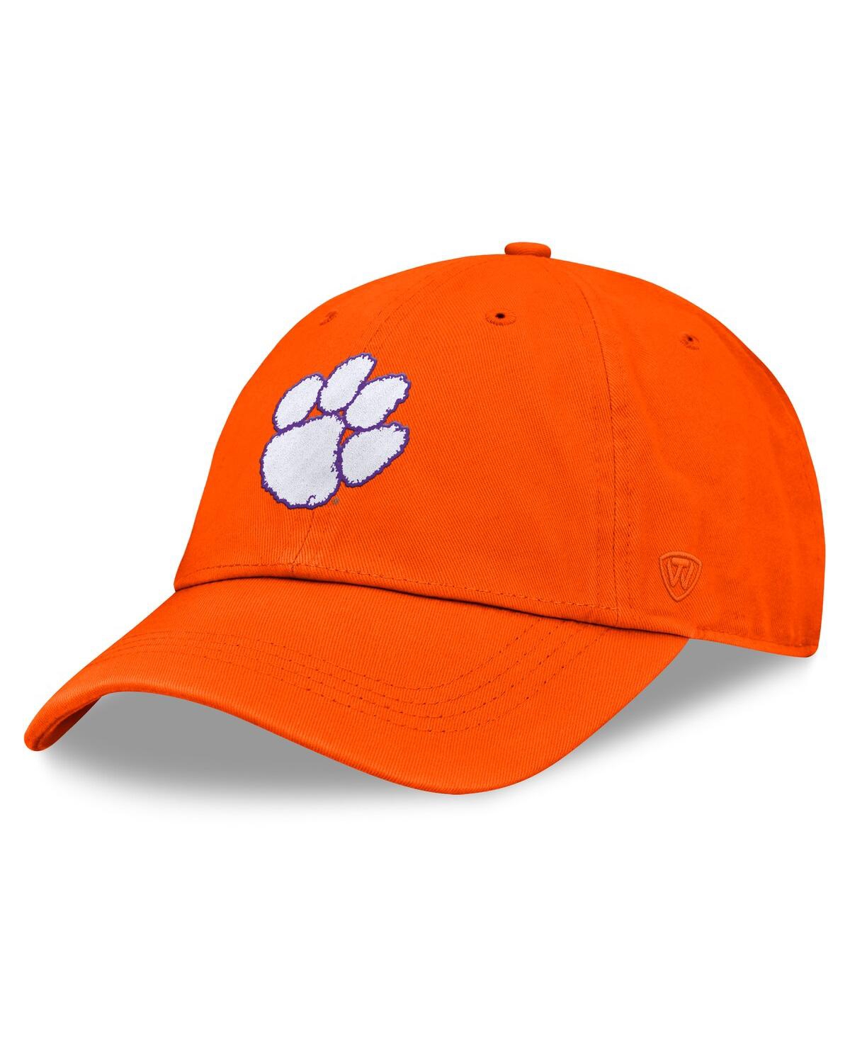 Men's Orange Clemson Tigers Team Logo Washed Adjustable Hat - Orange
