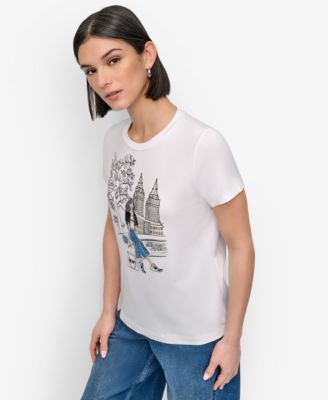 Women's Bow Bridge Conversational Crewneck Tee