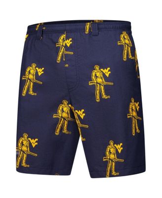 Men's Navy West Virginia Mountaineers Backcast III Printed Shorts