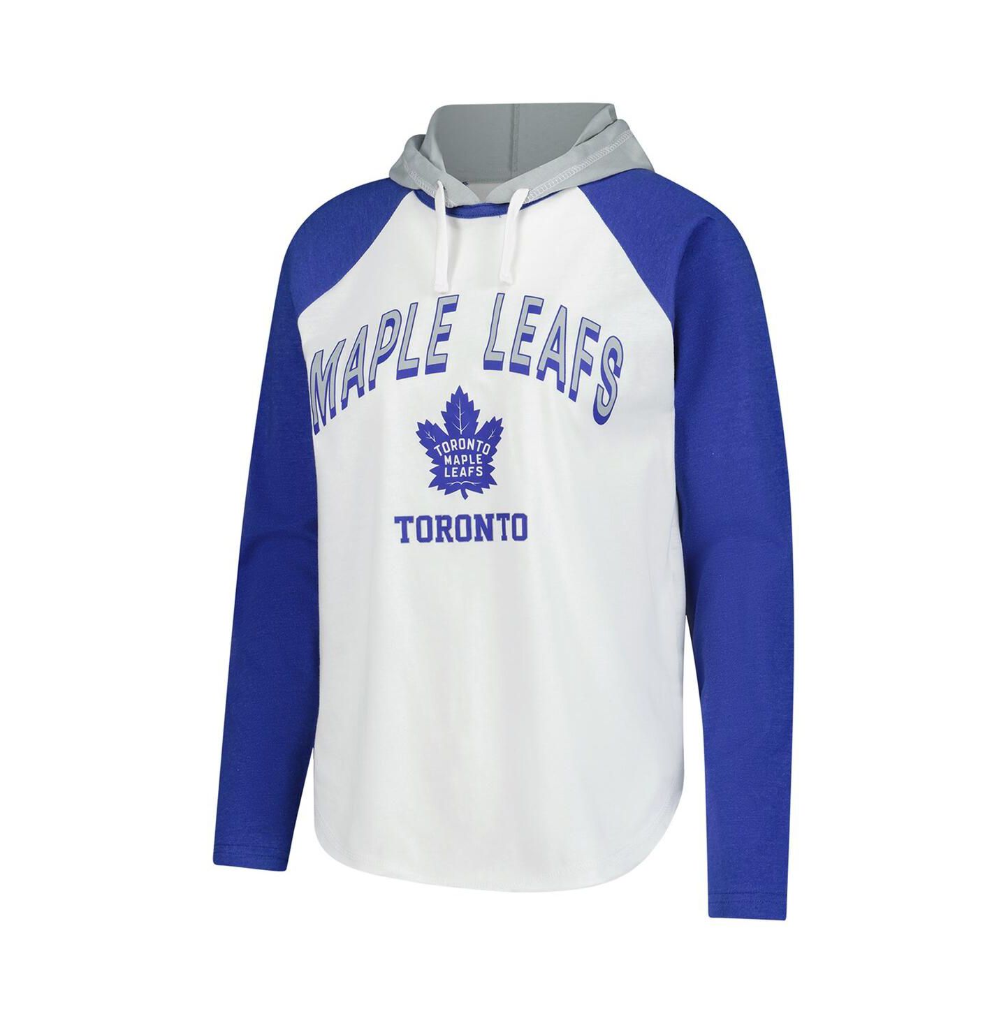 Женское худи G-III 4Her by Carl Banks White Toronto Maple Leaf's VIP Raglan Long Sleeve T-Shirt — фото 2