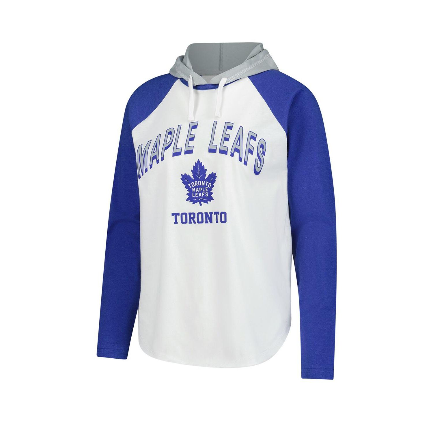 Women's White Toronto Maple Leaf's VIP Raglan Long Sleeve Hoodie T-Shirt
