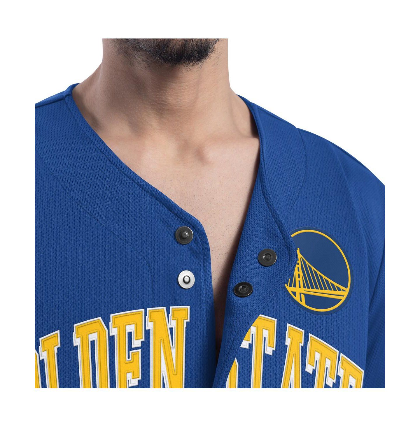 Мужской топ G-III Sports by Carl Banks Royal Golden State Warriors Adaptive Star Player Fashion Baseball Jersey — фото 2