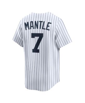 Men's Mickey Mantle White New York Yankees Throwback Cooperstown Collection Limited Jersey