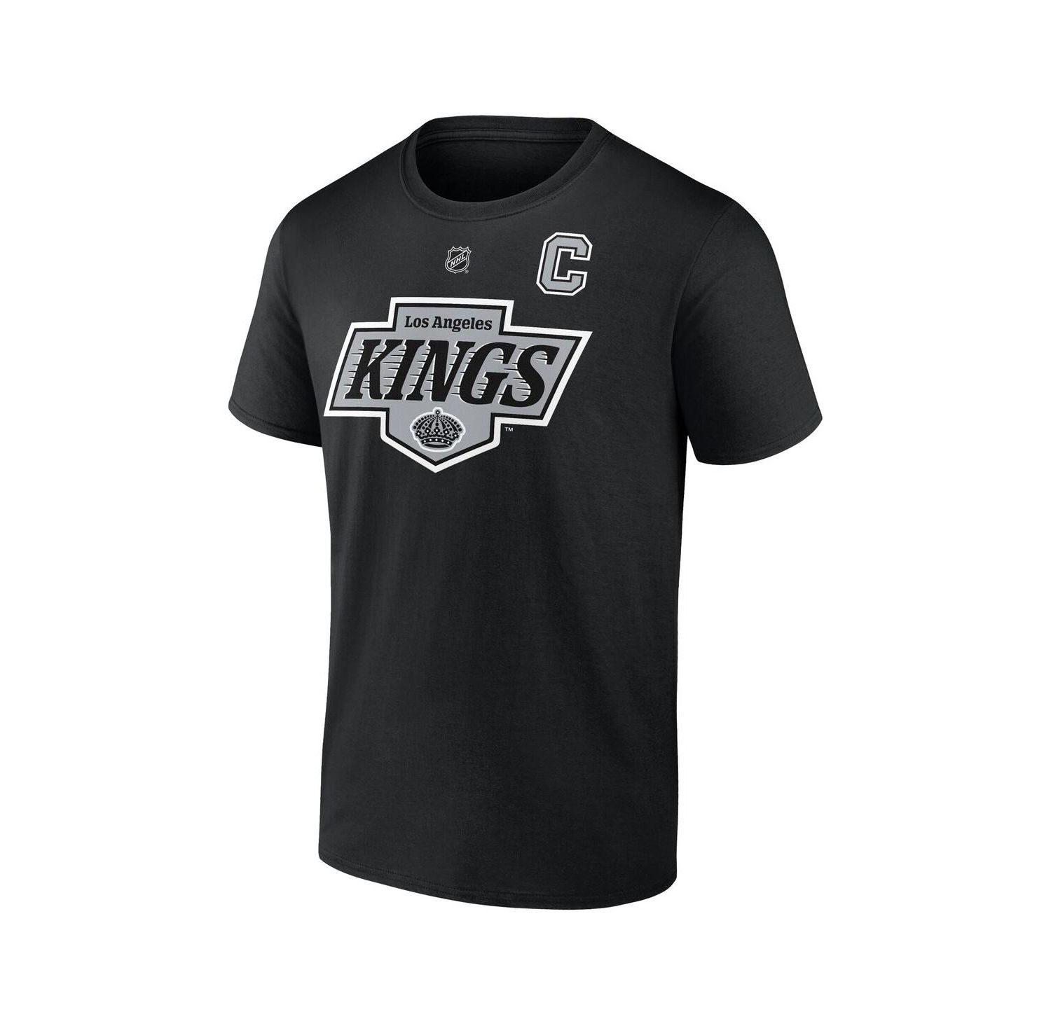 Men's Anze Kopitar Black Los Angeles Kings Authentic Stack Name & Number T-Shirt