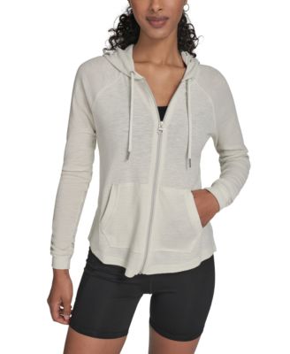 Calvin Klein - Ruched-Sleeve Zip Hoodie, XS-4X
