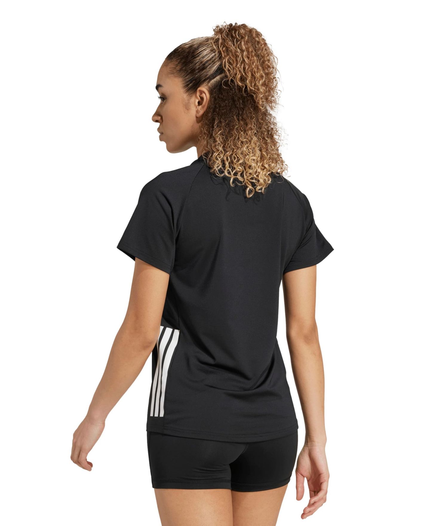 Женская футболка adidas Hilo Short Sleeve Volleyball Jersey Training T, цвет: Чёрный — фото 4