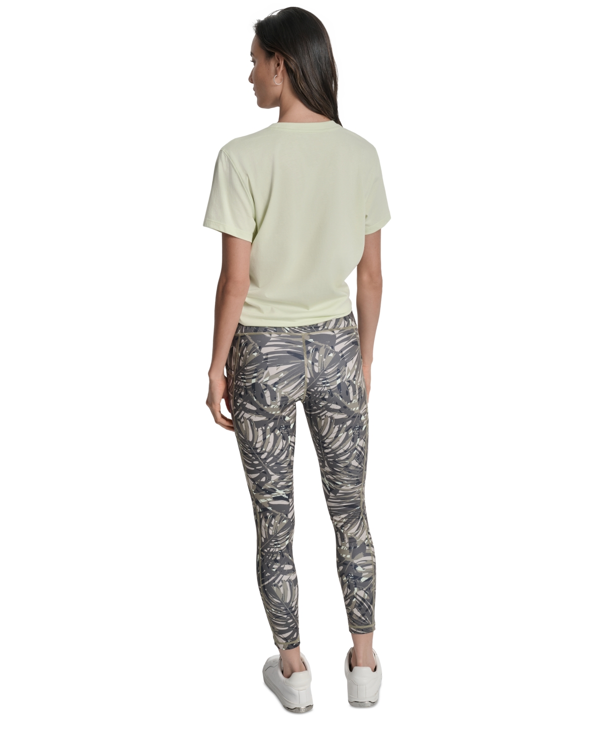 Dkny Women's Studded-logo T-shirt In Green