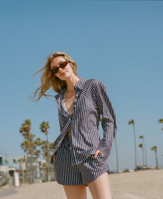 売れ筋商品|||フレンチコネクション カットソー トップス レディース Women's Alexis Cotton Angled-Yoke Shirt Green/Summer White French Connection Women's Alexis Cotton Angled-Yoke Shirt