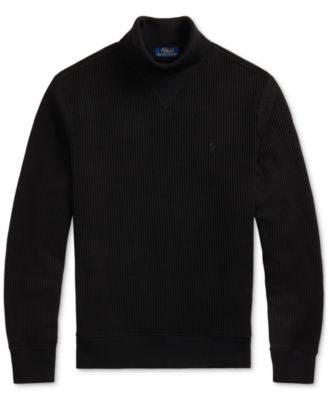 Men's Waffle-Knit Fleece Turtleneck
