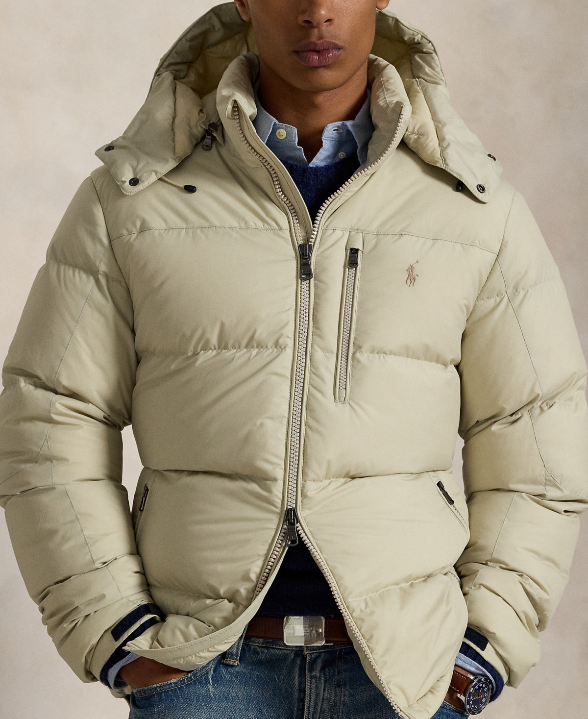 Polo Ralph Lauren Nylon Insulated Down Jacket In White