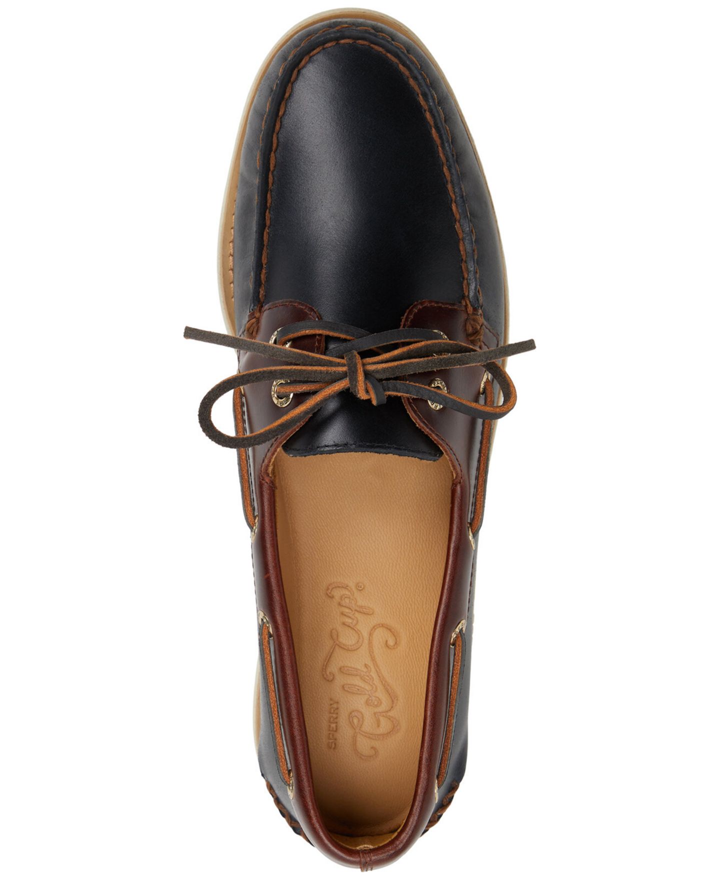 Мужские туфли Sperry Gold Cup Authentic Original 2-Eye Boat, цвет: Чёрный / Коричневый — фото 4
